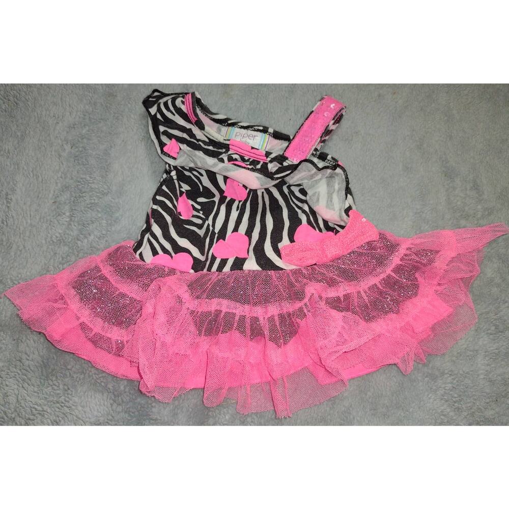 Piper Baby Girls Animal Print Pink Heart Dress Newborn